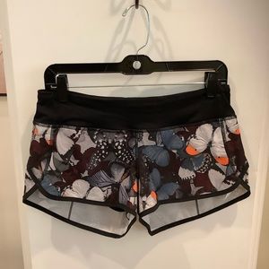 Lululemon Butterfly Print Athletic Shorts